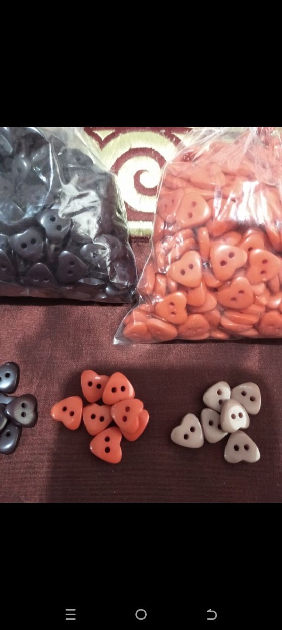 Kalp Şeklinde Renkli Düğme Seti - Görsel 2