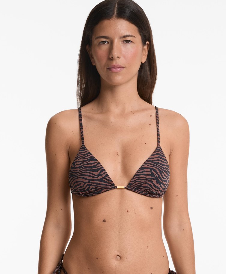 Oysho Zebra Desenli Kadın Bikini Üstü - Görsel 3