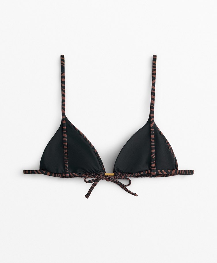 Oysho Zebra Desenli Kadın Bikini Üstü - Görsel 2