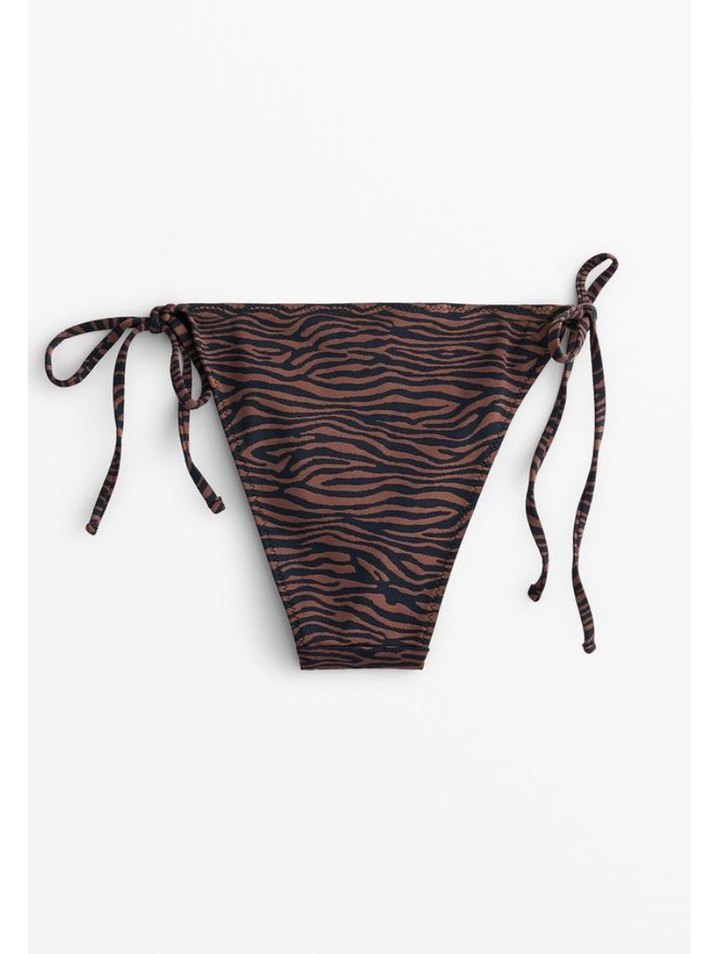 Oysho Zebra Desenli Bağcıklı Bikini Altı - Görsel 5