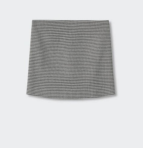 Mango kazayağı desenli mini etek - Görsel 3