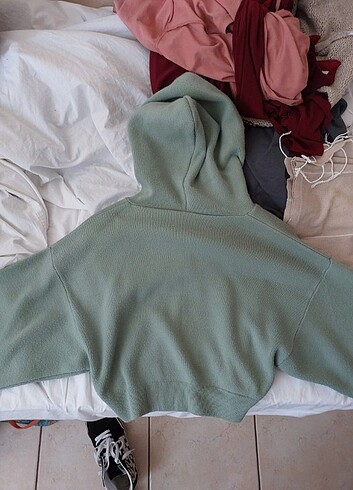 s Beden Oversize örme crop sweatshirt