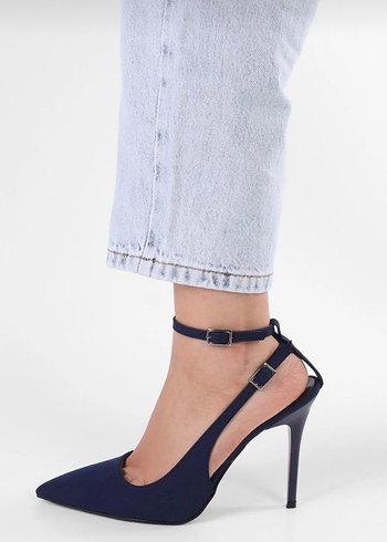 Diger Mavi Stiletto Abiye Ayakkabı - Görsel 4