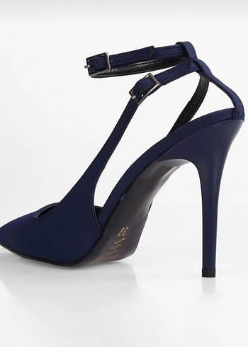 Diger Mavi Stiletto Abiye Ayakkabı - Görsel 5