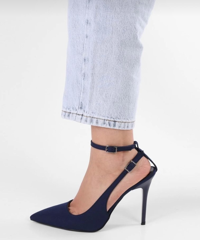 Diger Mavi Stiletto Abiye Ayakkabı - Görsel 4