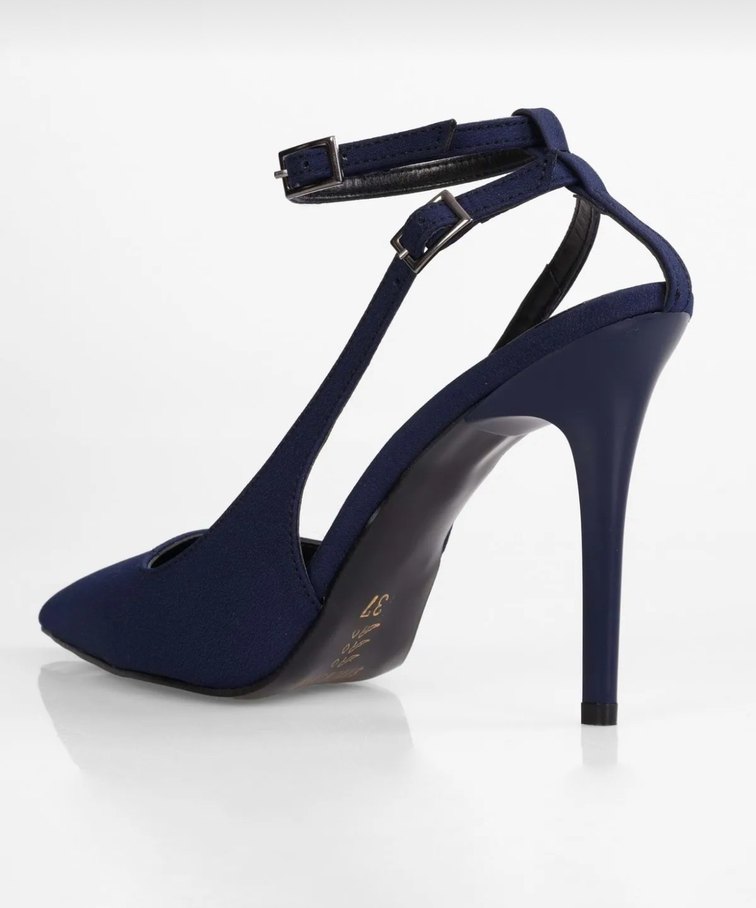 Diger Mavi Stiletto Abiye Ayakkabı - Görsel 5