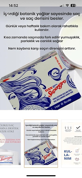 Yves Rocher DAX SAÇ BAKIM YAĞI