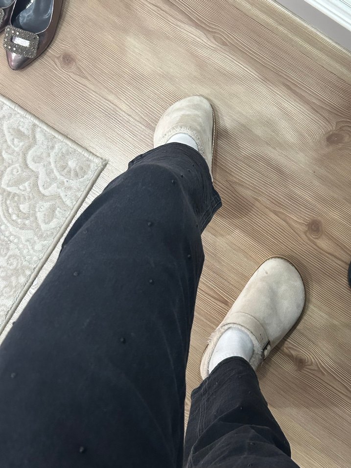 Siyah Kadın Normal Kesim Taşlı Midi Kot Pantolon - Görsel 2