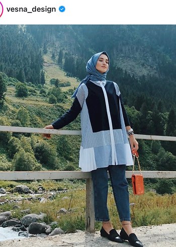 Pilili Midi Çizgili Kadın Gömlek - Görsel 2