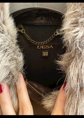 Desa kürk detaylı deri ceket - Görsel 4