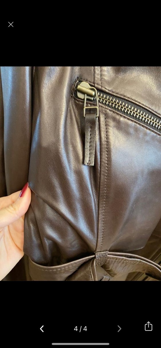 Desa kürk detaylı deri ceket - Görsel 3