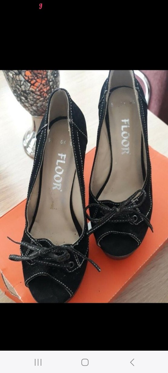 Siyah Bağcıklı Platform Topuklu - Görsel 4