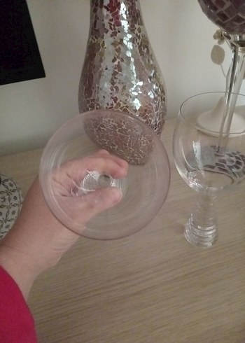 Bej Gri Detaylı İki Kristal Kadeh - Görsel 3