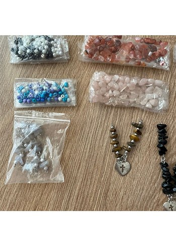 Bohem Tarzı Boncuk ve Kolye Seti - Görsel 9