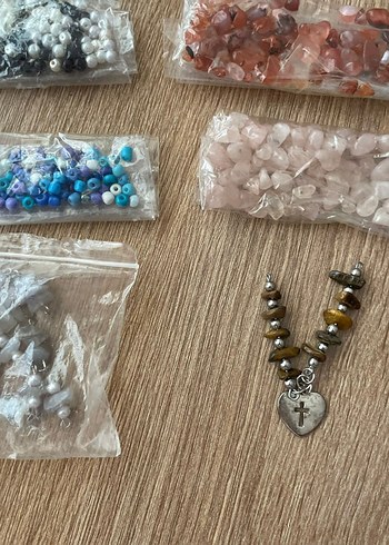 Bohem Tarzı Boncuk ve Kolye Seti - Görsel 4