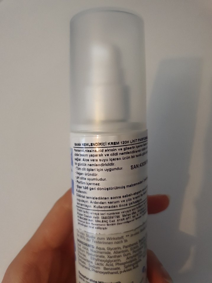 ISANA Kadın Nemlendirici 5% Panthenol & %8 Gliserin - Görsel 2