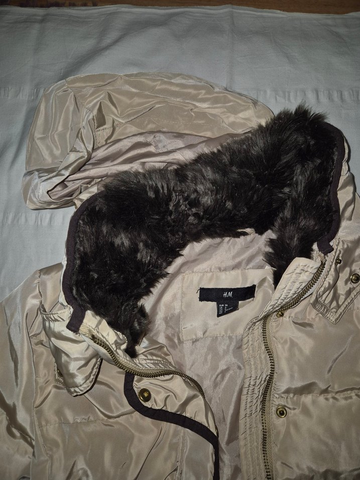 H&M Bej Kadın Kışlık Mont - Görsel 4