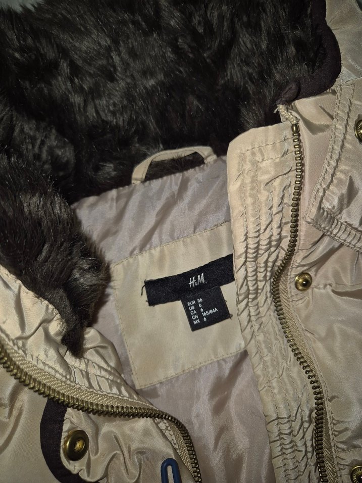 H&M Bej Kadın Kışlık Mont - Görsel 3