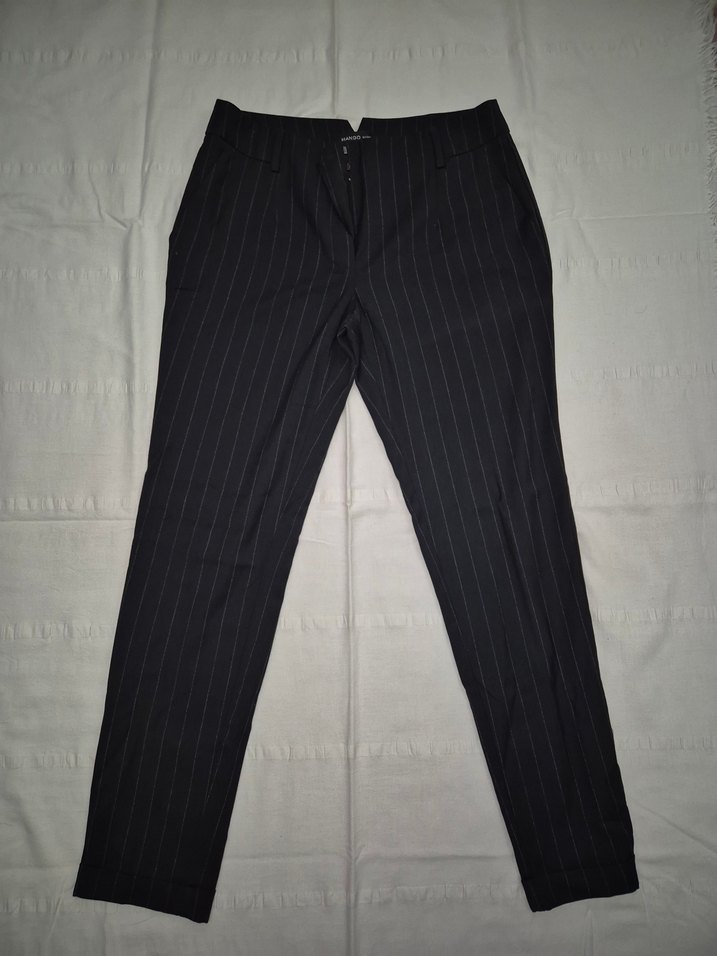 Mango Çizgili Kadın Kumaş Pantolon - Görsel 3