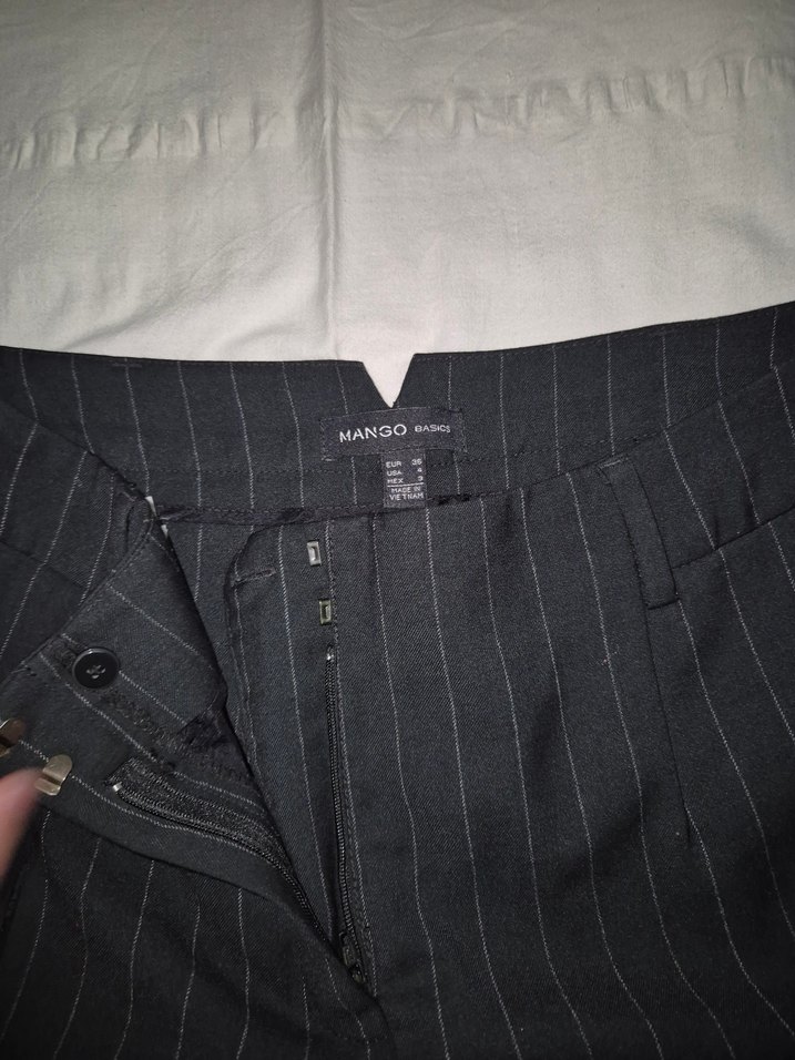 Mango Çizgili Kadın Kumaş Pantolon - Görsel 2