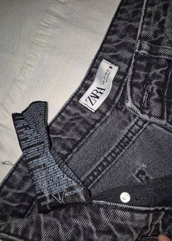 Zara Gri Rahat Kesim Kadın Denim Pantolon - Görsel 3