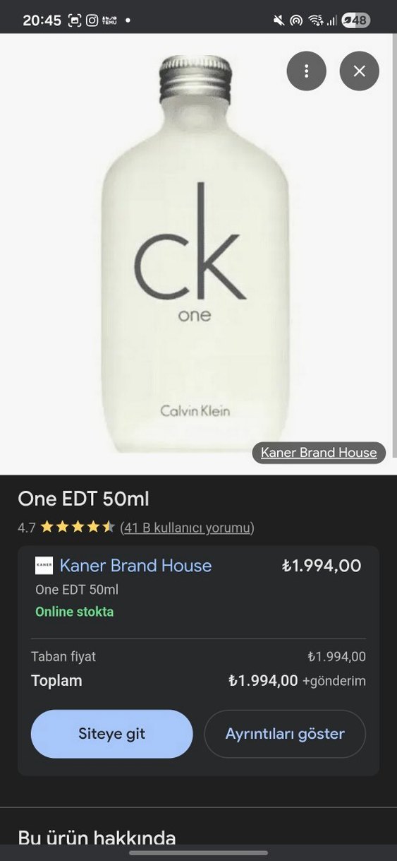 Calvin Klein CK One Parfüm ve Vücut Yıkama jeli - Görsel 2