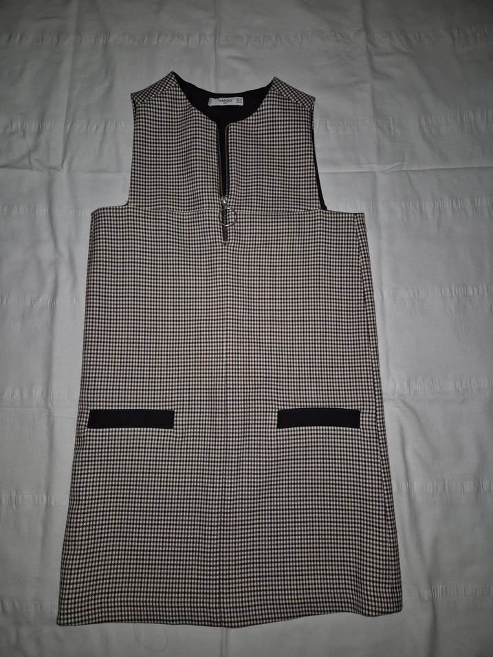 Mango Ekose Midi Triko Elbise - Görsel 2