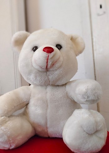 Beyaz Peluş Ayıcık Oyuncak - Görsel 2