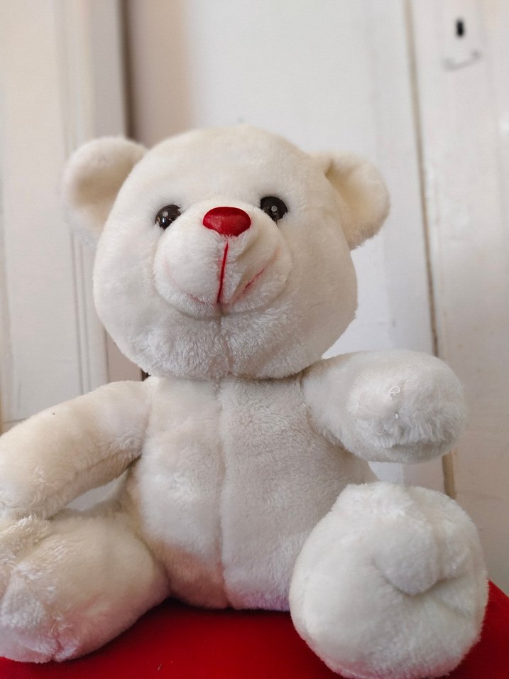 Beyaz Peluş Ayıcık Oyuncak - Görsel 2