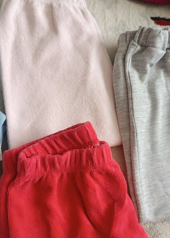 24-36 Ay Beden Kızlar için Kırmızı Basic Eşofman Altı