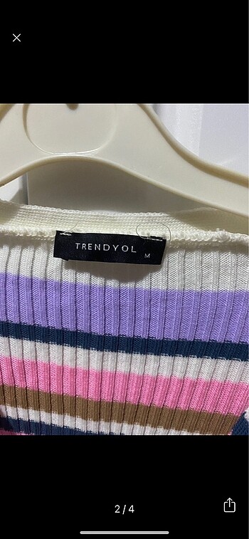 Trendyol & Milla Trendyolmilla Renkli Çizgili Hırka Triko Bluz