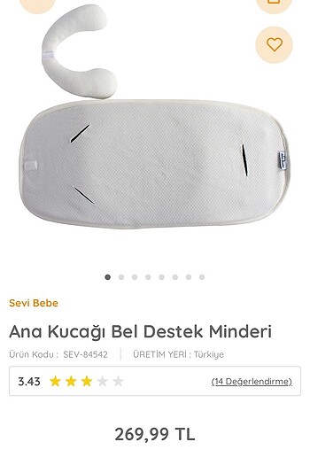 0 - 13 kg Beden beyaz Renk ana kucağı bel destek minderi