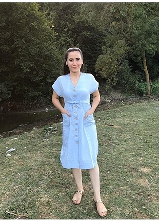 Bebe mavi elbise