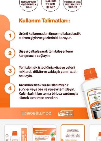  Beden BiOBellinda Fırın ve Yanmış Yağ Temizleyici 750 ml