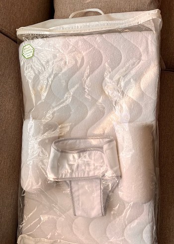 Beyaz Bebek Uyku Destek Seti Reflü yatağı - Görsel 3