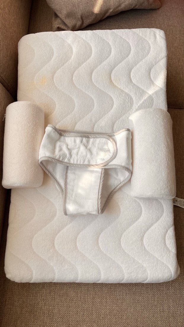 Beyaz Bebek Uyku Destek Seti Reflü yatağı - Görsel 2