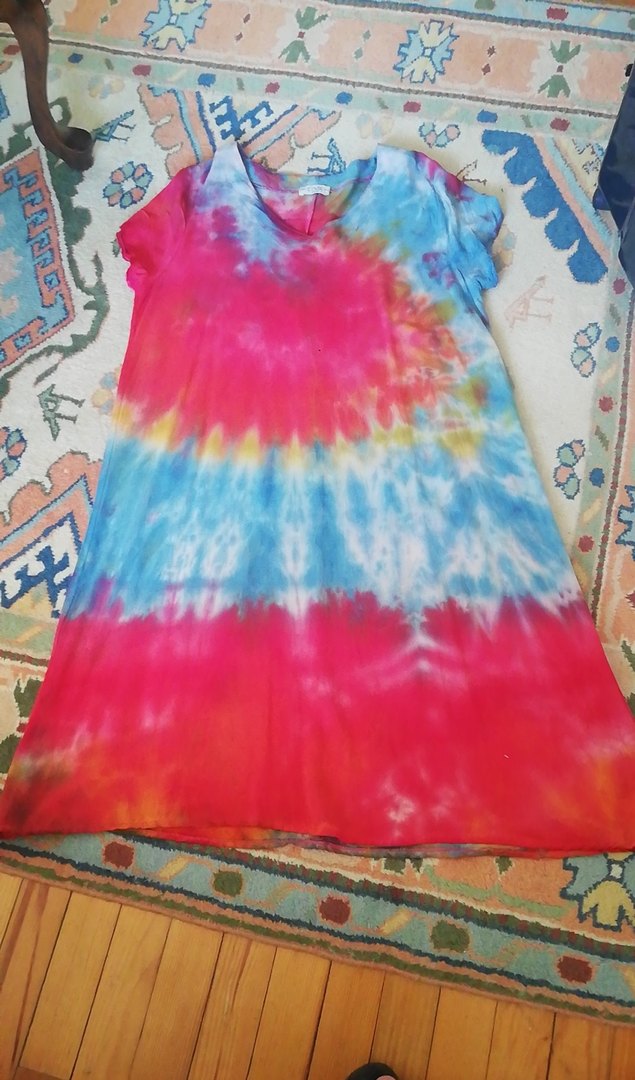 Renkli Batik Desenli etnik elbise - Görsel 4