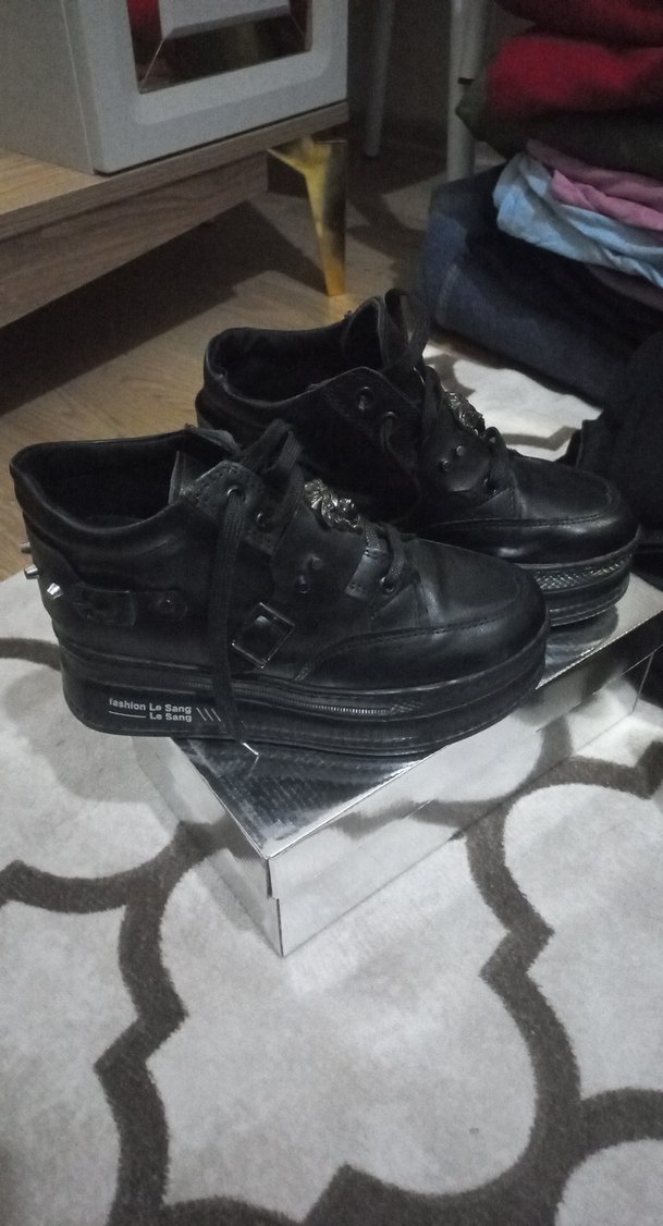 Siyah Kemerli Erkek Gotik Bot - Görsel 3