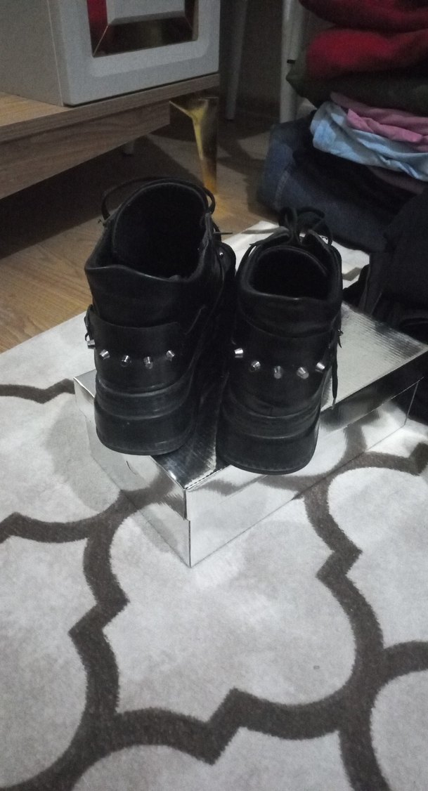 Siyah Kemerli Erkek Gotik Bot - Görsel 4