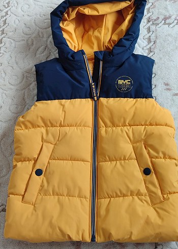 Sarı Kapüşonlu Erkek Çocuk Şişme Yelek - Görsel 2