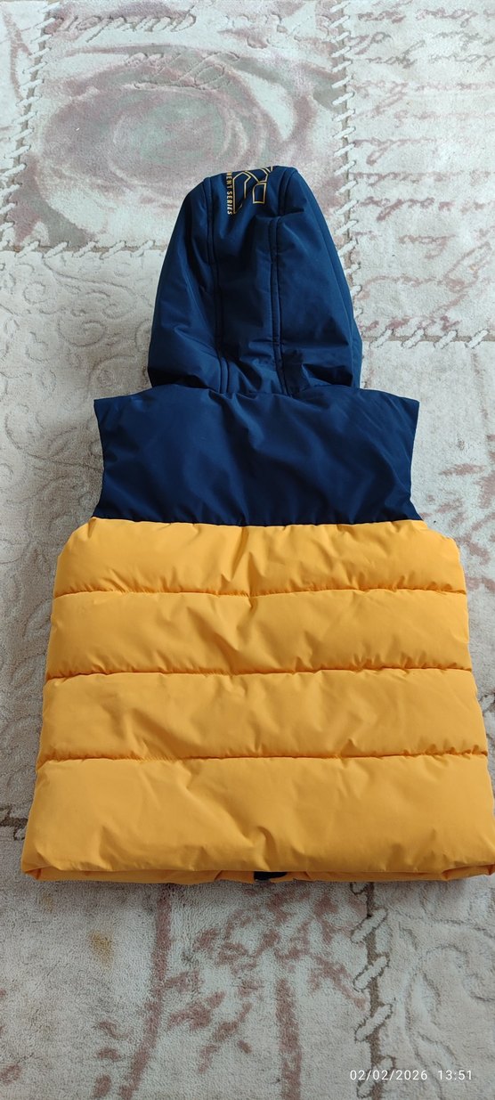 Sarı Kapüşonlu Erkek Çocuk Şişme Yelek - Görsel 5