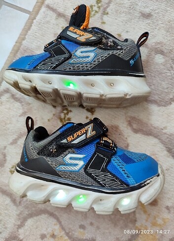 22 Beden lacivert Renk skechers bebek spor ayakkabı ışıklı