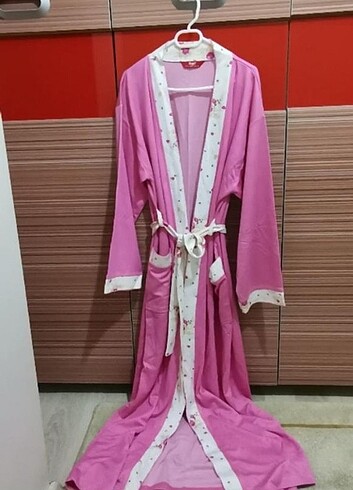M/38 Pembe Çiçekli Sabahlık takımı