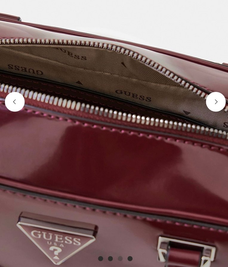 Guess Bordo Parlak Kadın Deri Çanta - Görsel 3