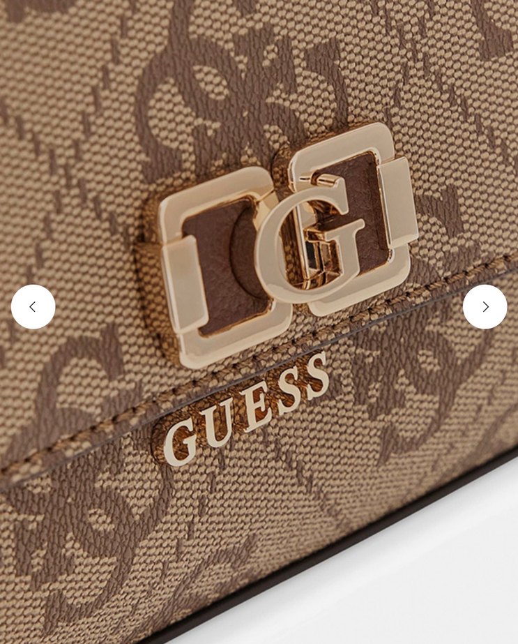 GUESS Kahverengi Parlak Kadın Omuz Çantası - Görsel 2