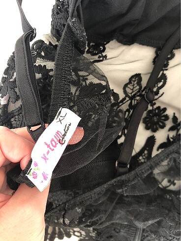 xl Beden siyah Renk siyah dantelli bralet