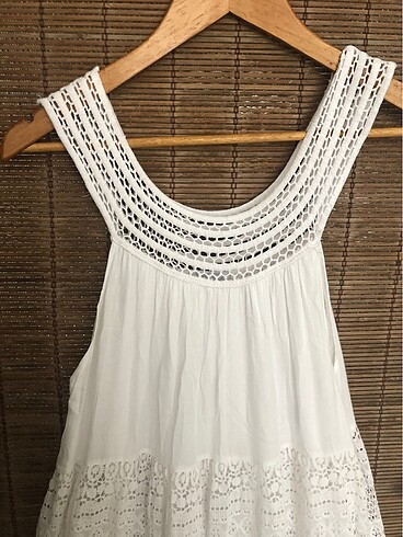 H&M Beyaz yazlık elbise