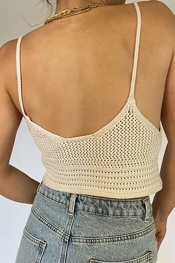 m Beden Örme crop büstiyer
