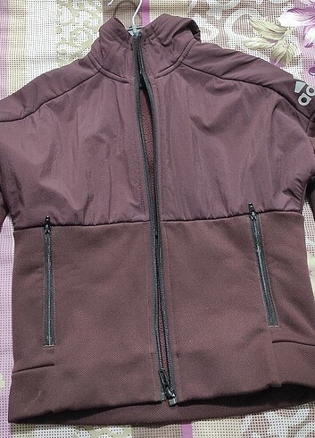 9 Yaş Beden bordo Renk Adidas Climaheat kapşonlu ceket