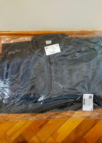 Gri Yarım Fermuarlı Erkek Polar Sweatshirt - Görsel 4